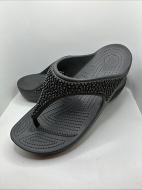 CROCS SLOAN T STRAP FLIP FLOP SIZE 10W